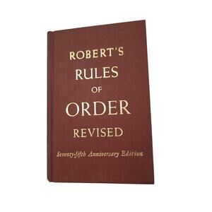 Vintage 1951 Roberts Rules of Order Revised Hardcover 75th Anniversary